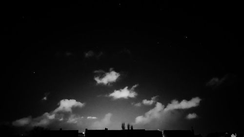 Low angle view of cloudy sky