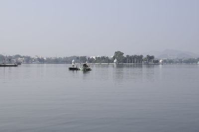 Lake near the city palace, udaipur, india.