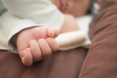 Close-up of baby hands