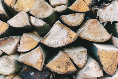 Full frame shot of logs