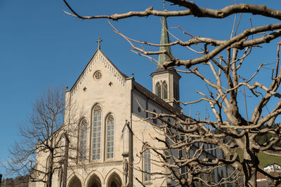 Unteraegeri, switzerland, february 20, 2023 beautiful and historic catholic church in the city 
