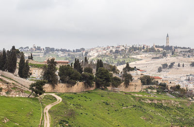 Panoramic view of townscape against sky