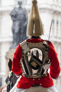 Lifeguard on horse at household cavalry