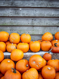 Full frame shot of pumpkins