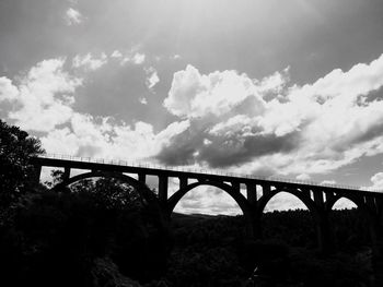 Low angle view of bridge against sky