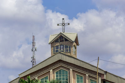 Low angle view of building against sky