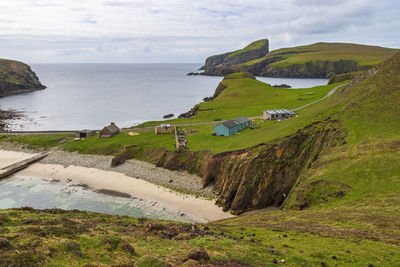 Fair isle in the atlantic ocean