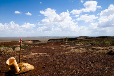 Road on landscape against sky