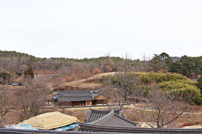 Scenic view of landscape against clear sky