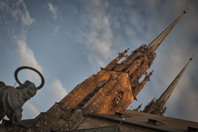 Low angle view of traditional building against sky