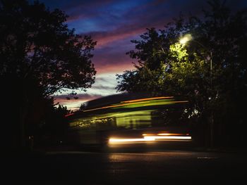 View of road at night