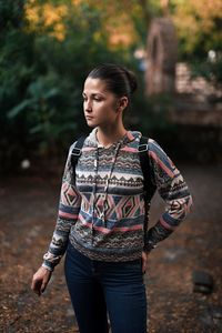 Young woman looking away