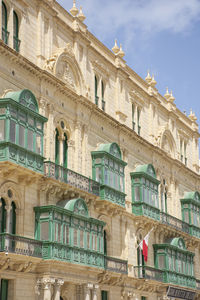 Low angle view of building against sky