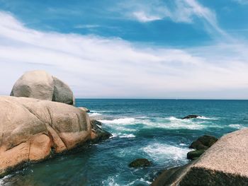 Scenic view of sea against sky