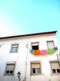 Low angle view of built structure against clear sky