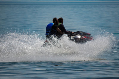 Man surfing in sea