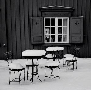Empty chairs and tables
