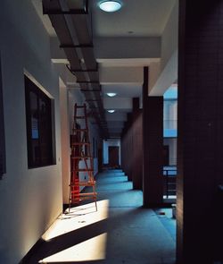 Empty corridor of building