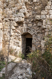 Stone wall of old building