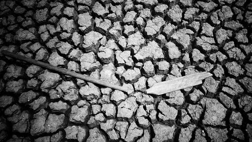 Full frame shot of stones on footpath