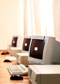 Close-up of computer on table