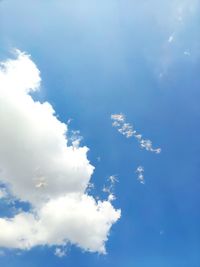 Low angle view of clouds in sky