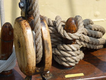 Close-up of pulley
