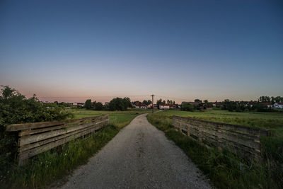 Scenic view of landscape against clear sky