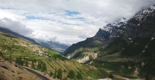 Panoramic view of mountains against sky