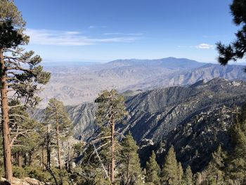Scenic view of landscape and mountains against sky