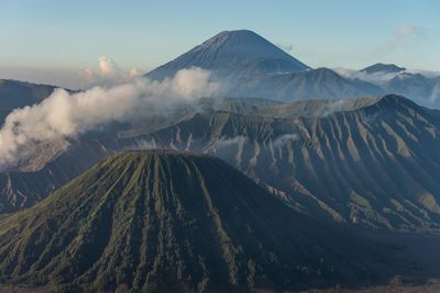 Panoramic view of snowcapped mountains