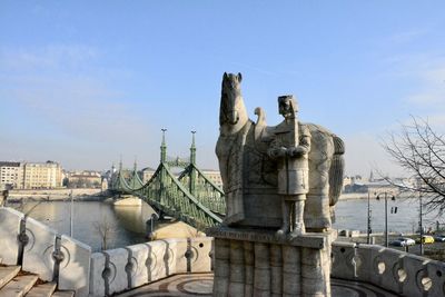 Statue against clear sky