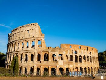 View of historical building against blue sky