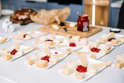 Close-up of food on table