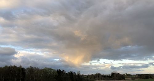 Low angle view of storm clouds in sky