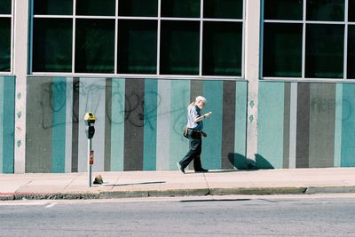 People standing in front of building