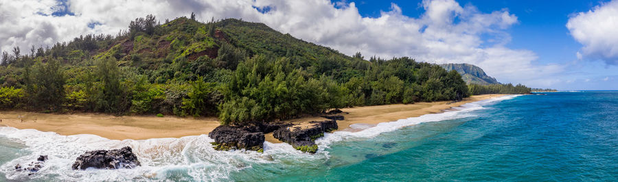 Panoramic view of sea against sky