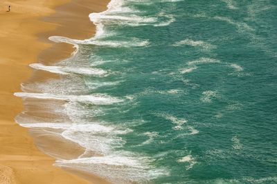 High angle view of shore at beach