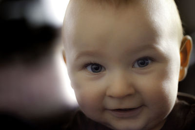 Close-up portrait of cute baby