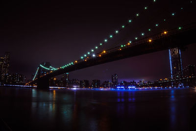 Illuminated city at night