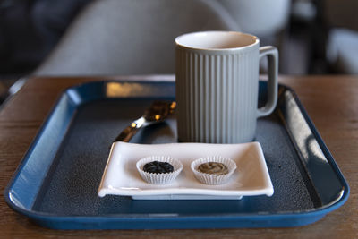 Close-up of coffee on table