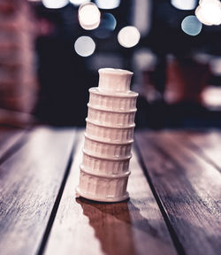 Close-up of cupcakes on table