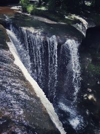Scenic view of waterfall