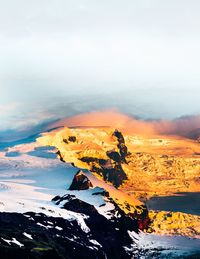 Scenic view of landscape against sky during sunset