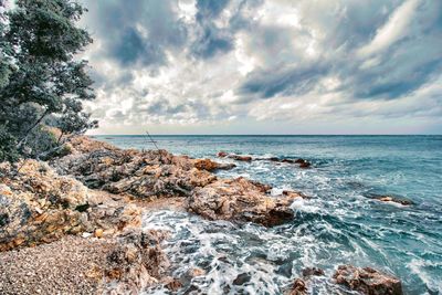 Scenic view of sea against sky