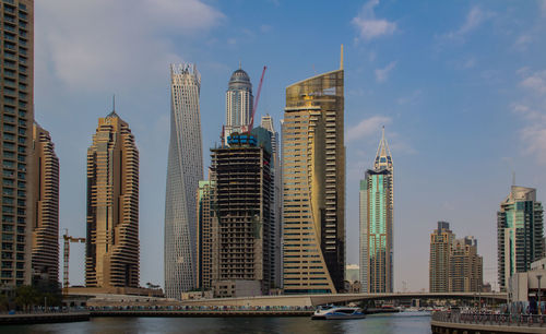 The skyline of dubai at the day