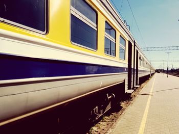 Train at railroad station platform