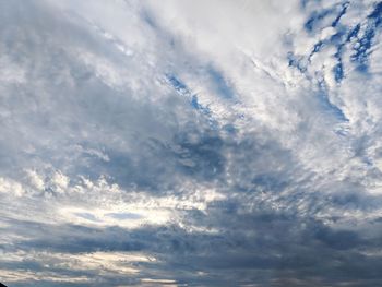 Low angle view of clouds in sky