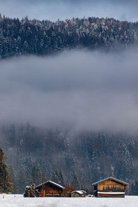 Scenic view of snowcapped mountain against sky