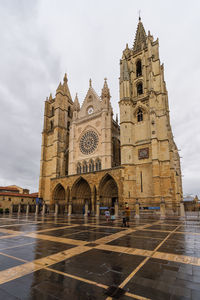 Gothic cathedral of leon in spain 